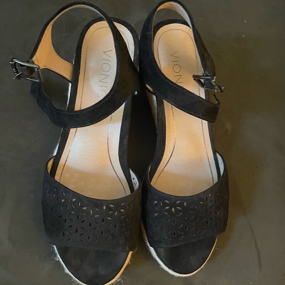 Vionic Tulum Ariel Black Espadrille Sandal Size 7 - Picture 5 of 6